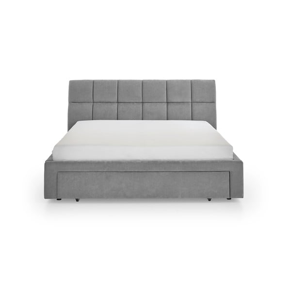 Сиво двойно легло тапицирано без ламелно дъно 180x200 cm Canyon – Meise Möbel-image-4