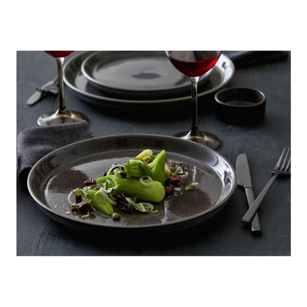 Тъмносива глинена чиния ø 27 cm Gastro Grey/Grey – Bitz-image-1