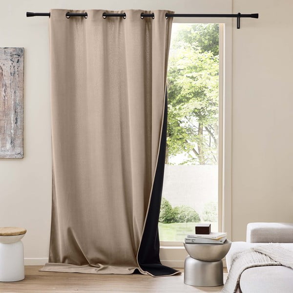 Кафяво термо перде от рипсено кадифе 140x260 cm Madison – douceur d'intérieur-image-1