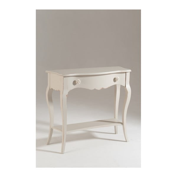 Bílý dřevěný konzolový stolek Olle