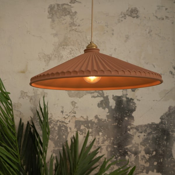 Червена висяща лампа, височина 150 cm Elena - SULION-image-2