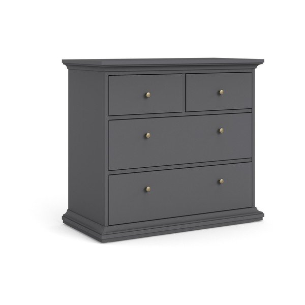 Сив нисък скрин 96x87 cm Paris – Tvilum-image-3