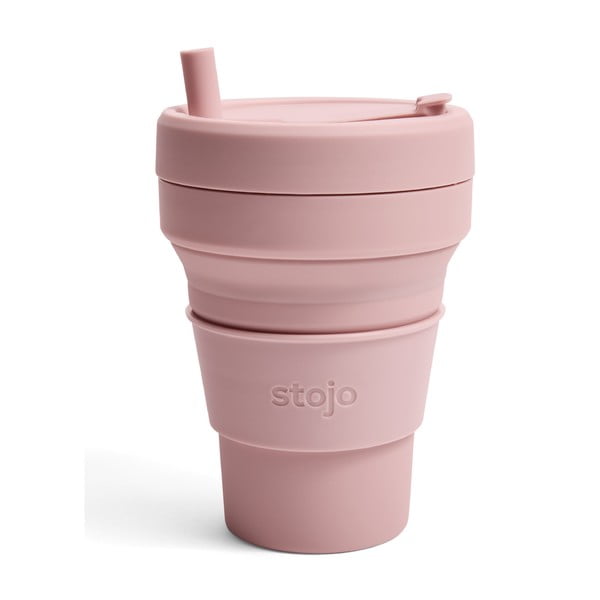Розова сгъваема чаша за пътуване Carnation, 710 ml Titan - Stojo