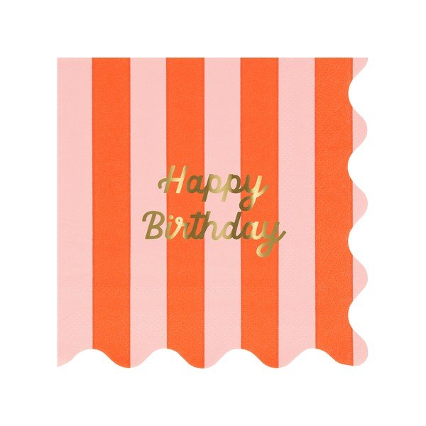 Хартиени салфетки в комплект 16 бр. Happy Birthday – Meri Meri-image-3