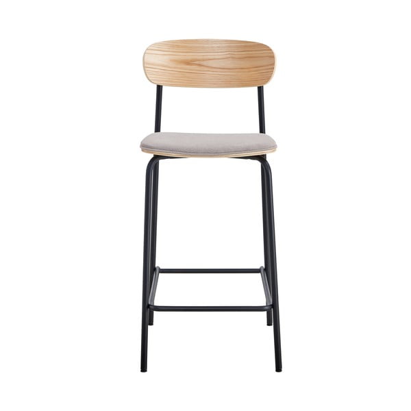 Черни/кафяво-сиви бар столове в комплект 2 бр. (височина на седалката 66 cm) Adriana – Marckeric-image-4