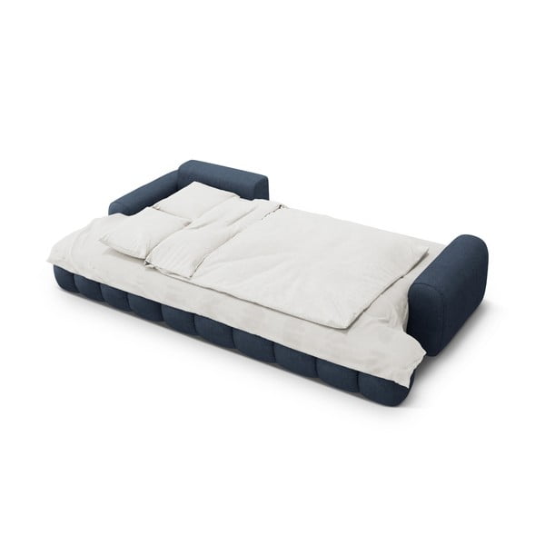 Тъмносин сгъваем/с място за съхранение ъглов диван (ляв ъгъл) Linz – Cosmopolitan Design-image-4