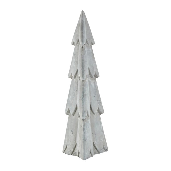 Сива декоративна циментова фигурка Коледна елха, височина 32,5 cm - KJ Collection