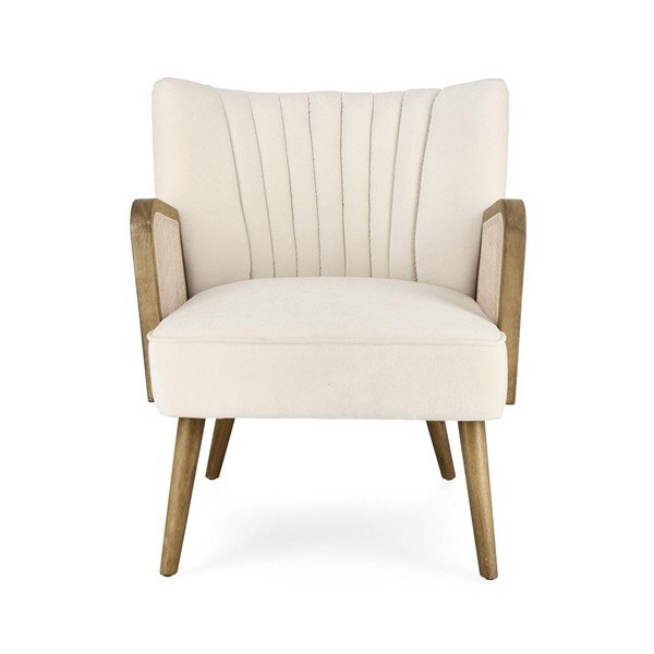 Бежово кадифено кресло Virna – Bizzotto-image-2