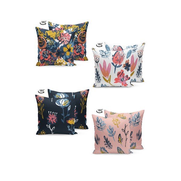 Комплект от 4 калъфки за възглавници Kate Louise Artwork, 45 x 45 cm-image-1