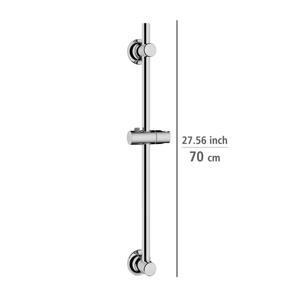 Самостоятелен прът за душ от неръждаема стомана в блестящо сребристо 70 см - Wenko-image-2