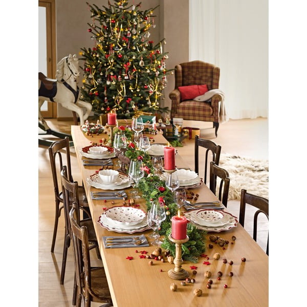 Коледна чиния от бял и червен порцелан, ø 29 cm Toy's Delight - Villeroy&Boch-image-4