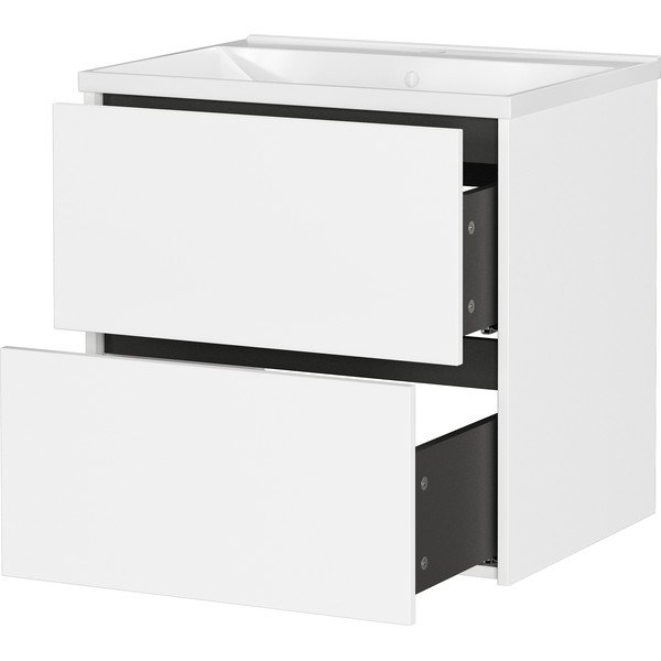 Бял матов стенен шкаф за мивка 61x61 cm Bodera – Germania-image-3