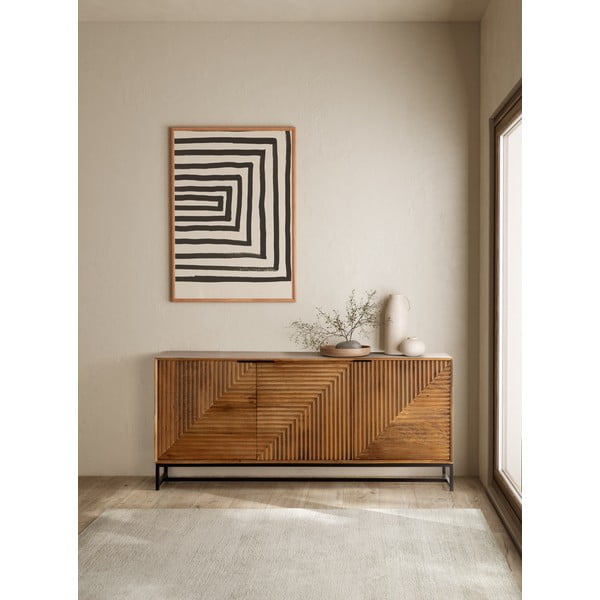 Скрин от масивно манго в естествен цвят 170x79x40 cm Nereida – MOME-image-1