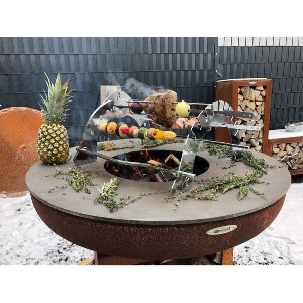 Стойка за грил от хромирана стомана Rotisserie Set – Remundi-image-1