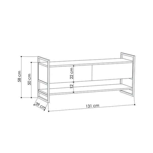 Антрацитна телевизионна масичка Metola Anthracite - Homitis-image-2