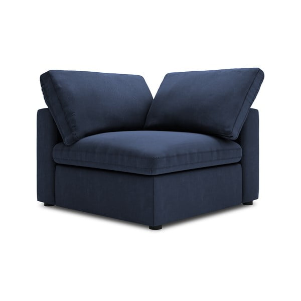 Тъмносиня двустранна ъглова част на модулен диван от велур Galaxy - Windsor & Co Sofas