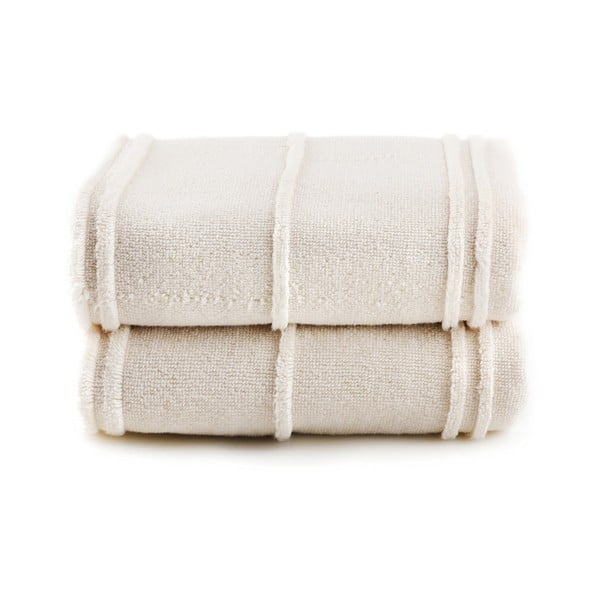 Кремави кърпи в комплект от 2 бр. от тери 50x90 cm Arden – Foutastic-image-2