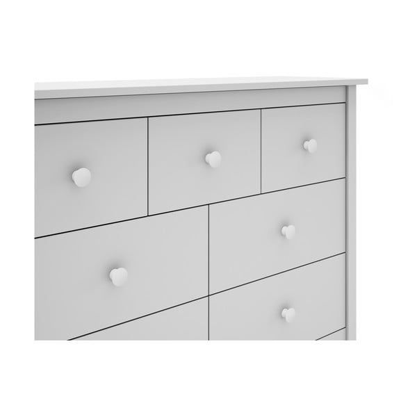 Бял нисък детски скрин от борова дървесина 110x80 cm Max - Marckeric-image-1