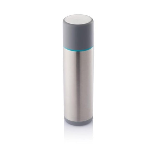 Stříbrno-modrá termoska XD Design Torre, 500 ml