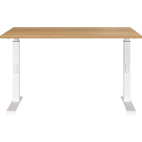 Работна маса с регулируема височина с дъбов плот 80x120 cm Downey – Germania-image-2