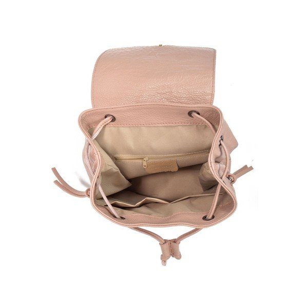 Pudrově růžový kožený batoh Renata Corsi Elda-image-4