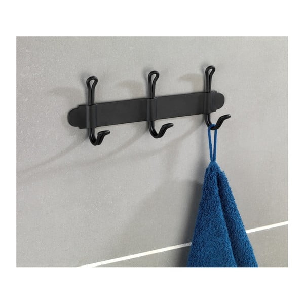 Черна тройна самозадържаща се кука за стена Nostalgia - Wenko-image-1