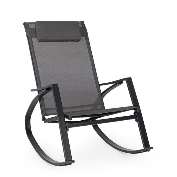 Антрацитен метален градински стол Ercolano – Bizzotto