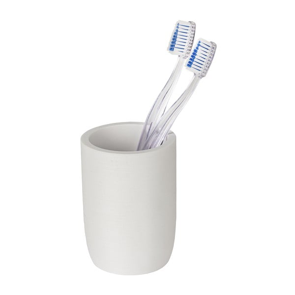Бяла чаша за четки за зъби от полиресин Altavalle – Wenko-image-4