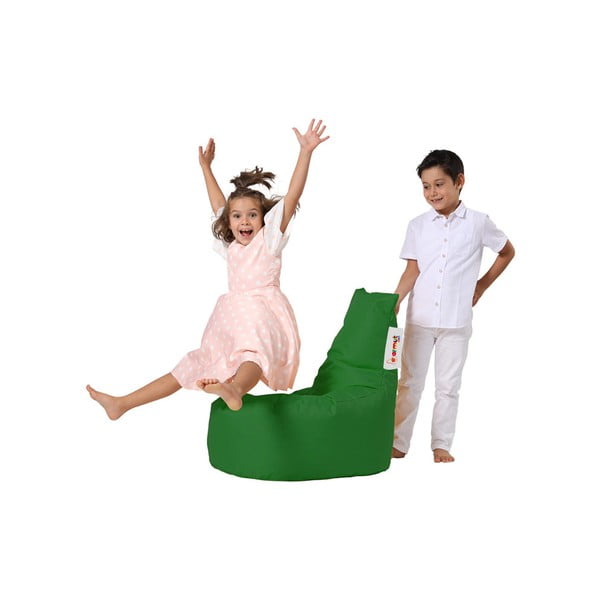 Тъмнозелен детски чувал за сядане Baton - Floriane Garden-image-3