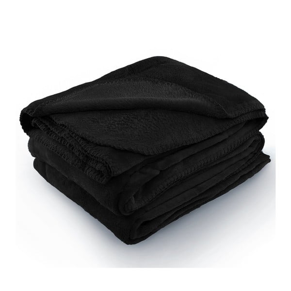 Черно одеяло от микрофибър Tyler, 150 x 200 cm - AmeliaHome