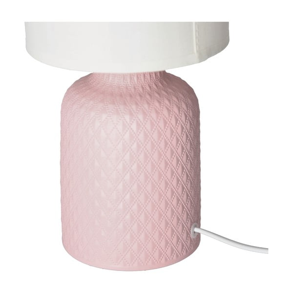 Розова настолна лампа с текстилен абажур (височина 32 cm) Iner - Candellux Lighting-image-3