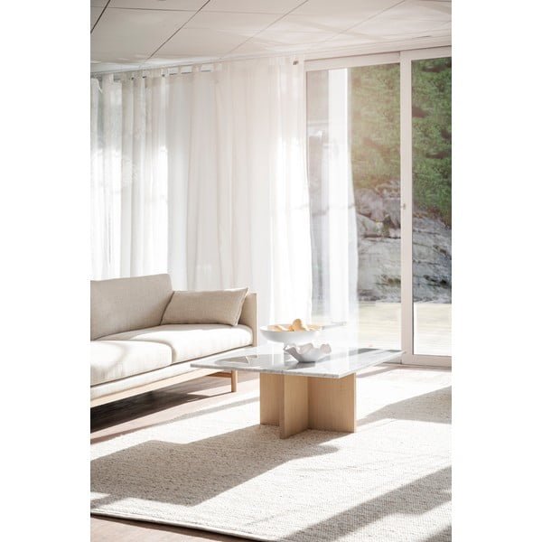 Бяла мраморна масичка за кафе 90x90 cm Brooksville - Rowico-image-3