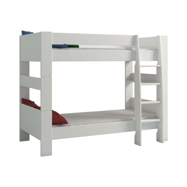 Детско двуетажно легло в кремаво и бяло За деца, височина 164 см - Steens