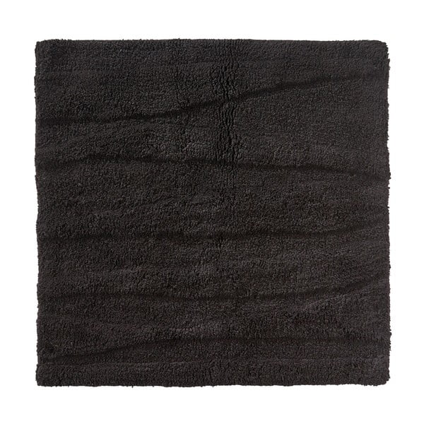 Черна постелка за баня Flow, 65 x 65 cm - Zone