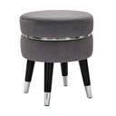Табуретка от сиво кадифе Paris - Mauro Ferretti