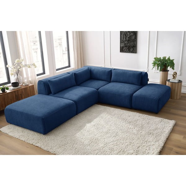 Тъмносин ъглов диван (променлив) Jeanne - Bobochic Paris-image-1