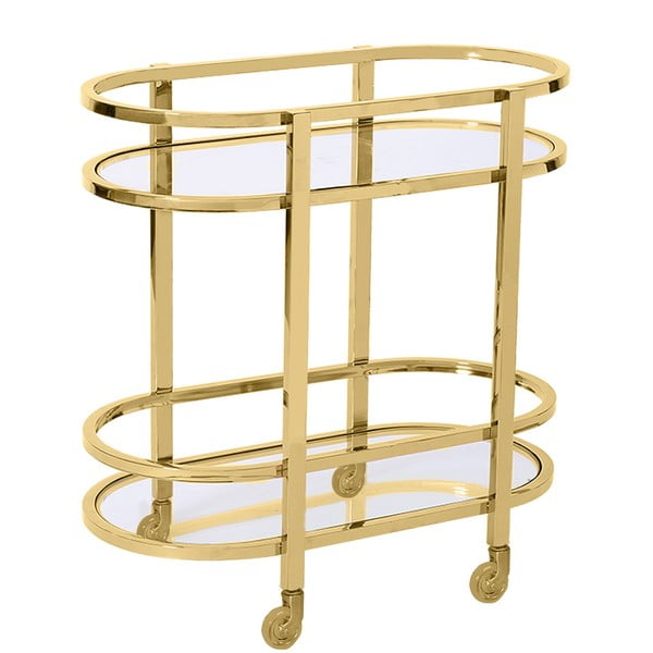 Pojízdný stolek ve zlaté barvě Artelore Memphis