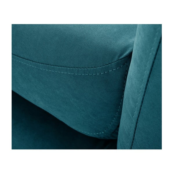 Tyrkysově modrá rohová trojmístná pohovka Scandi by Stella Cadente Maison, pravý roh-image-4