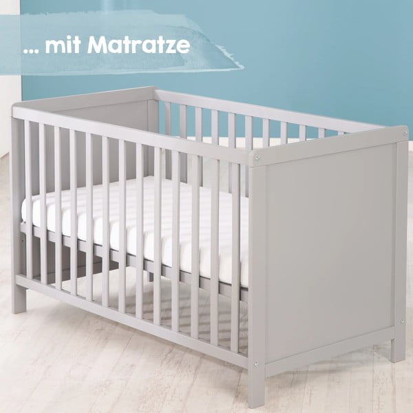 Светлосиво детско легло 60x120 cm - Roba-image-1