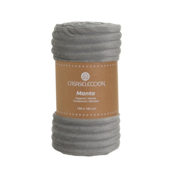 Сиво одеяло от микроплюш 130x160 cm Fur Velvet – Casa Selección-image-4