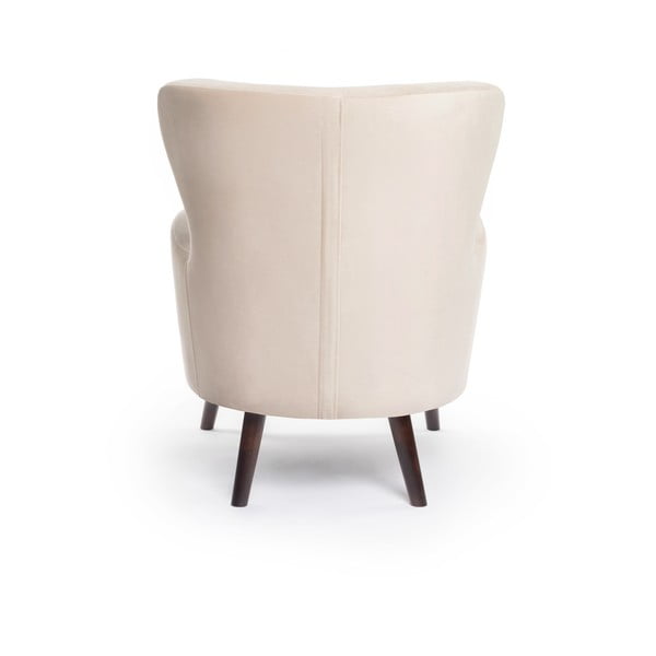 Бежово кадифено кресло Noemye – Bonami Selection-image-4