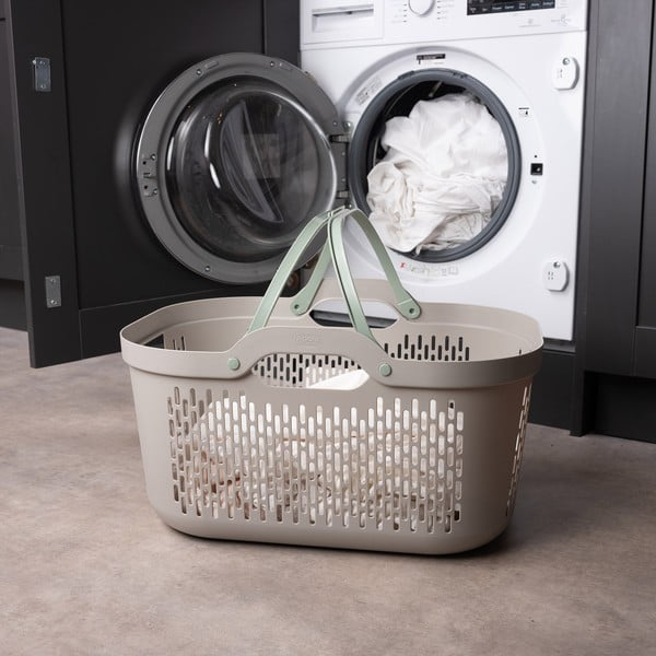 Светлокафяв пластмасов кош за пране 45 l – Addis-image-3