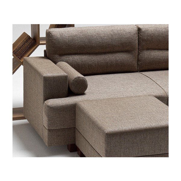 Кафяв диван с отоманка Ivett - Balcab Home-image-3