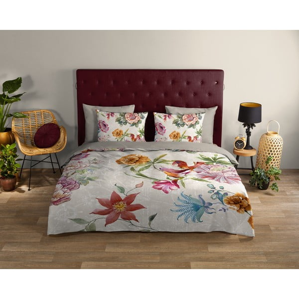 Бежово памучно спално бельо за единично легло 140x200 cm - Good Morning-image-1