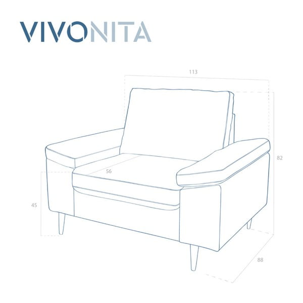 Hnědé  křeslo Vivonita Nathan-image-1