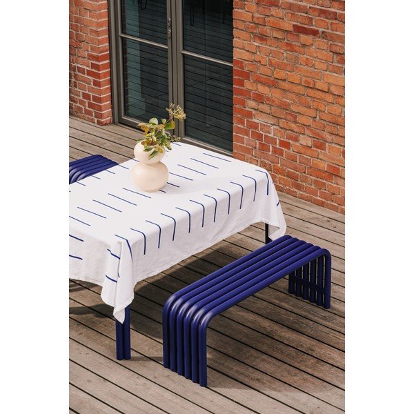 Синя градинска пейка метална Nokk – noo.ma-image-1