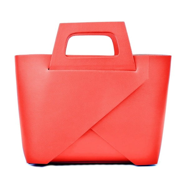 Červená kožená kabelka Carla Ferreri Cross Rosso