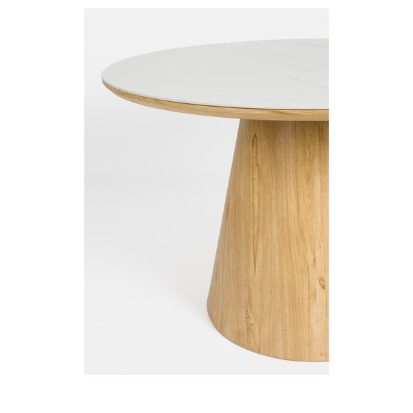 Кръгла трапезна маса с скаменен плот за маса ø 115 cm Almira – White Label-image-3