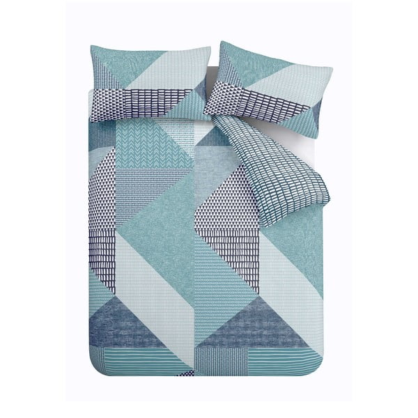 Тюркоазено двойно  спално бельо 200x200 cm Larsson Geo – Catherine Lansfield