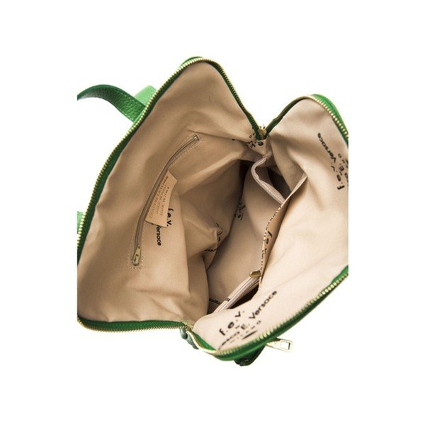 Зелена кожена дамска раница Ramona - f.e.v. by Francesca E. Versace-image-3